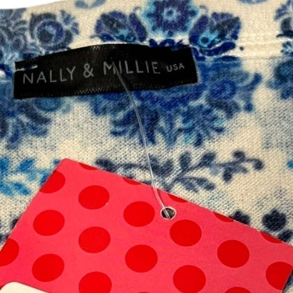 Nally & Millie Tunic Top Peacock Print Long Sleeve - Picture 9 of 10